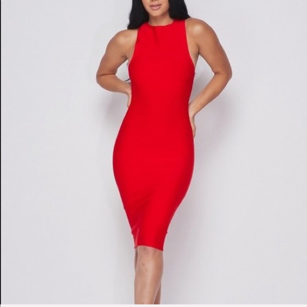 Red Body-con Dress